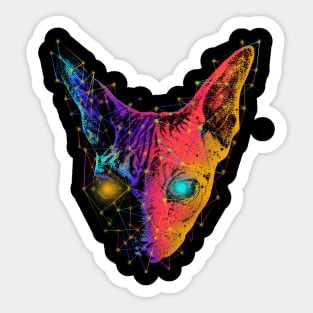 Geometry Sphynx Cat Sticker